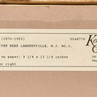 Alt text: Verso detail with Kennedy Galleries label
