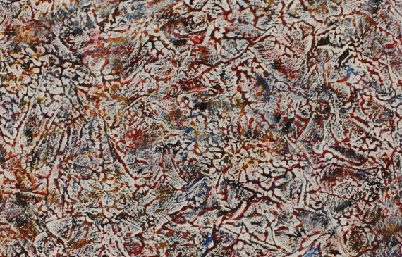Alt text: Abstract painting with membrane-like pattern