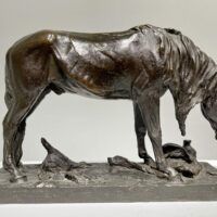 Alt text: Bronze sculpture of a horse