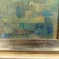 Alt text: Signature detail of painting