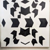 Alt text: Abstract geometric painting