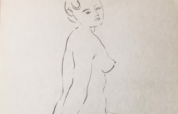 Alt text: Nude figure drawing