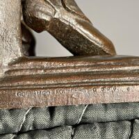 Alt text: bronze sculpture, foundry detail