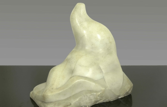 Alt text: stone sculpture of a seal