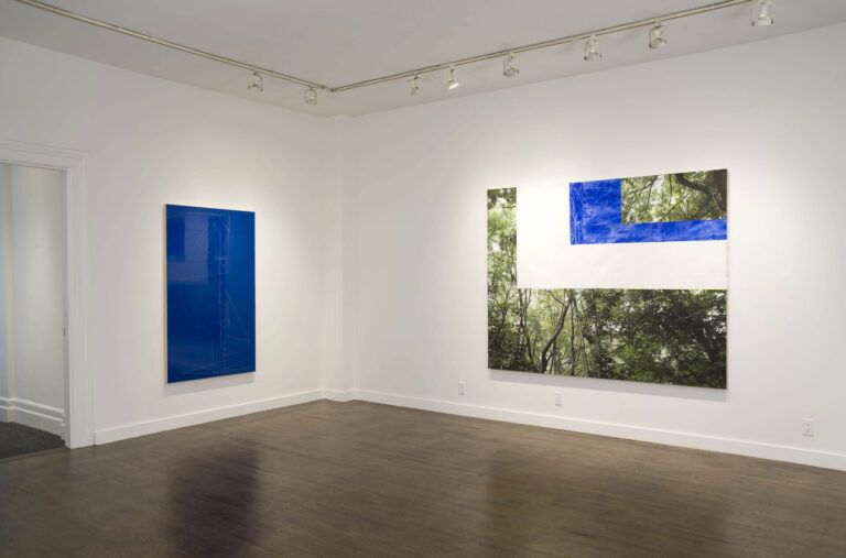 Installation shot of group show titled 'Blue' 2009