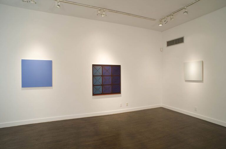 Installation shot of group show titled 'Blue' 2009